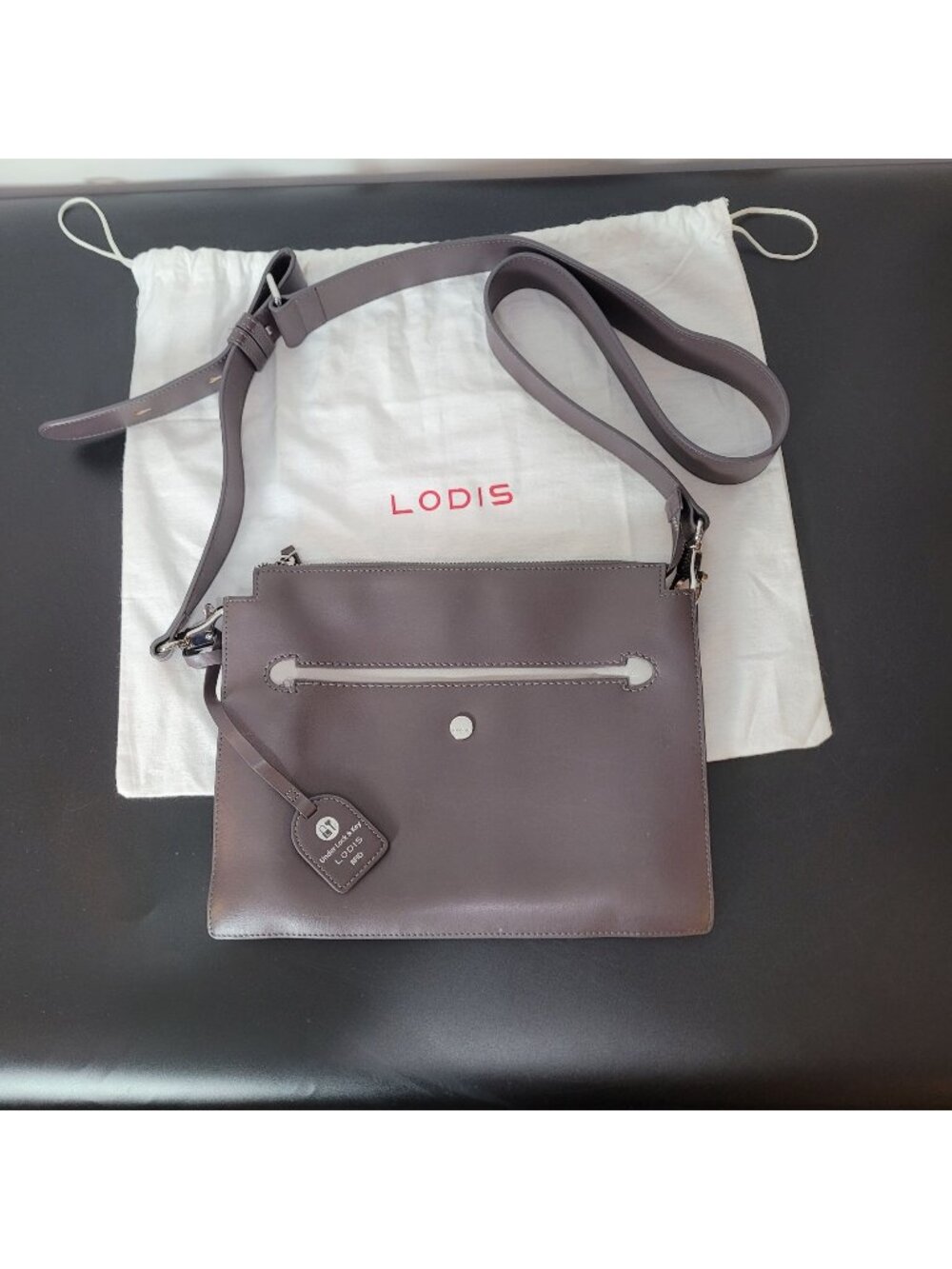 Lodis Downtown Dalia Italian Leather RFID Crossbody Bag. Minimalist Urban